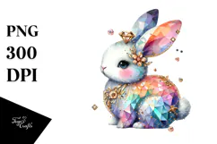 Colorful Bunny Diamonds PNG Product Image 1