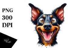 Funny Doberman Pinscher Big Eyes | Sublimation | Clipart Product Image 1