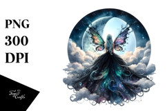 Gothic Fairy on Cloud, High-Res PNG Product Image 1