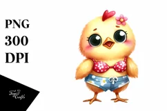 Funny Baby Chicken 2 Legs Beachwear | Sublimation | Clipart Product Image 3