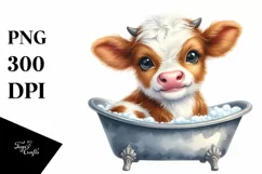 Cute Highland Cow Clipart, High-Resolution PNG Product Image 3