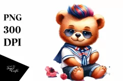 Proud Baby Bear Sitting PNG Product Image 3