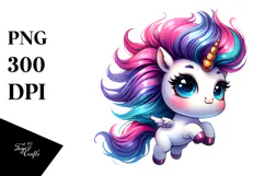 Jumping Baby Unicorn PNG Product Image 1