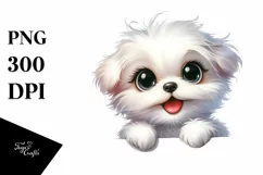 Funny Maltese Big Eyes | Sublimation | Clipart Product Image 3