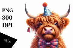 Cow Party Hat Cow Portrait | Clipart Product Image 3