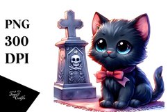 Colorful Baby Black Cat | Sublimation Clipart Product Image 3
