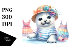 Energetic Baby Seal PNG Product Image 1