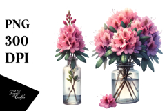 Colorful Bottle Rhododendron Clipart Product Image 1