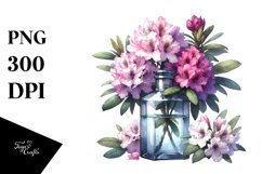 Colorful Bottle Rhododendron Clipart Product Image 1