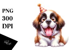 Funny Saint Bernard Big Eyes | Sublimation | Clipart Product Image 1