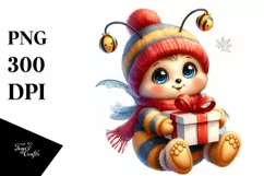 Cute Vintage Baby Bee PNG Product Image 3