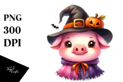 Cute Baby Pig for Halloween, PNG Product Image 1