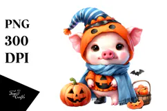 A Cute Baby Pig in Style PNG Product Image 1