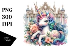 Colorful Cow with Baroque Garden PNG Product Image 1