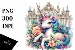 Colorful Cow with Baroque Garden PNG Product Image 1