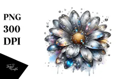Shiny Daisy Detailed | Watercolor Clipart Product Image 1