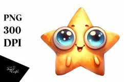Funny Baby Expressive Star PNG Product Image 1