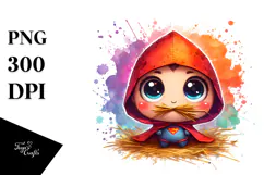 Adorable Baby with Tiny Cape PNG Product Image 1