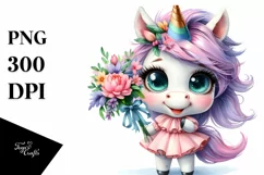 Cute Baby Unicorn Party Hat | Sublimation | Clipart Product Image 3