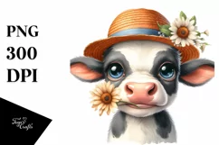 Baby Cow Sun Hat Proud | Sublimation | Clipart Product Image 3