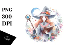 Vintage Witch Sorceress PNG Product Image 1