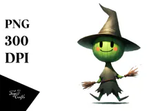 Funny Witch Digital Painting PNG Product Image 1