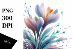 Sublimation, png, summer, sticker, flower, abstract, glossy, Product Image 3