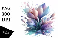 Sublimation, png, summer, sticker, flower, abstract, glossy, Product Image 1
