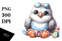 Funny Baby Dove Beachwear | Sublimation | Clipart Product Image 1