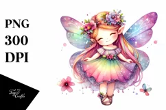 Colorful Whimsical Fairy Watercolor Product Image 1