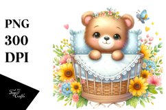 Colorful Baby Bear Cradle | Clipart Product Image 1