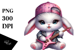 Energetic Bunny with Punk Look, High Details PNG Product Image 1