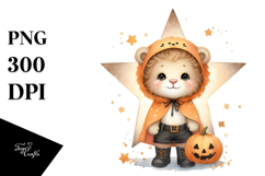 Cute Baby Lion on Star PNG Product Image 1
