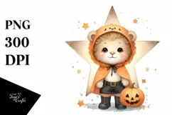 Cute Baby Lion on Star PNG Product Image 1