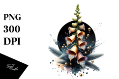 Abstract Foxglove Watercolor Splash PNG Product Image 1