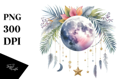 Vibrant Boho Stars | Watercolor Clipart Product Image 1