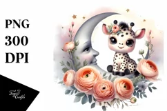 Watercolor Unicorn Animal Print | Clipart Product Image 1