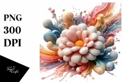 Sublimation, png, summer, sticker, flower, abstract, glossy, Product Image 1