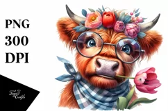 Cow Fancy es Cow Portrait | Clipart Product Image 3