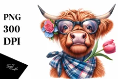 Cow Fancy es Cow Portrait | Clipart Product Image 1