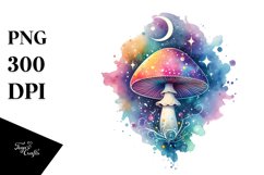 Magical Celestial Mushroom Splash | Sublimation | Clipart Product Image 1