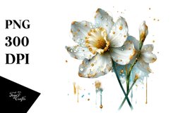 Abstract Shiny Golden Watercolor Clipart Product Image 1