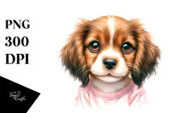 Happy Baby Brittany Dog PNG Product Image 1