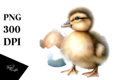 Cute Baby Duck Sitting, High-Res PNG Product Image 1