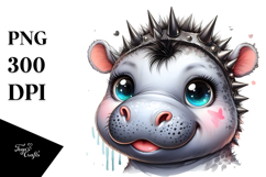 Energic Baby Hippo PNG Product Image 1