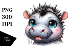 Energic Baby Hippo PNG Product Image 1