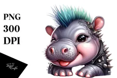 Energic Baby Hippo PNG Product Image 1