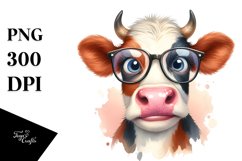 Cow Funny es Cow Portrait | Clipart Product Image 1