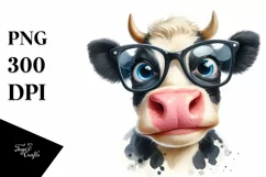 Cow Funny es Cow Portrait | Clipart Product Image 1