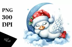 Cute Baby Swan Christmas Clipart Product Image 4